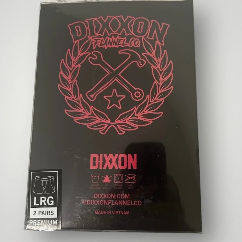 Dixxon Men's 2 pack Two Pair Premium Boxer Briefs Tropical Pattern & Solid L New
